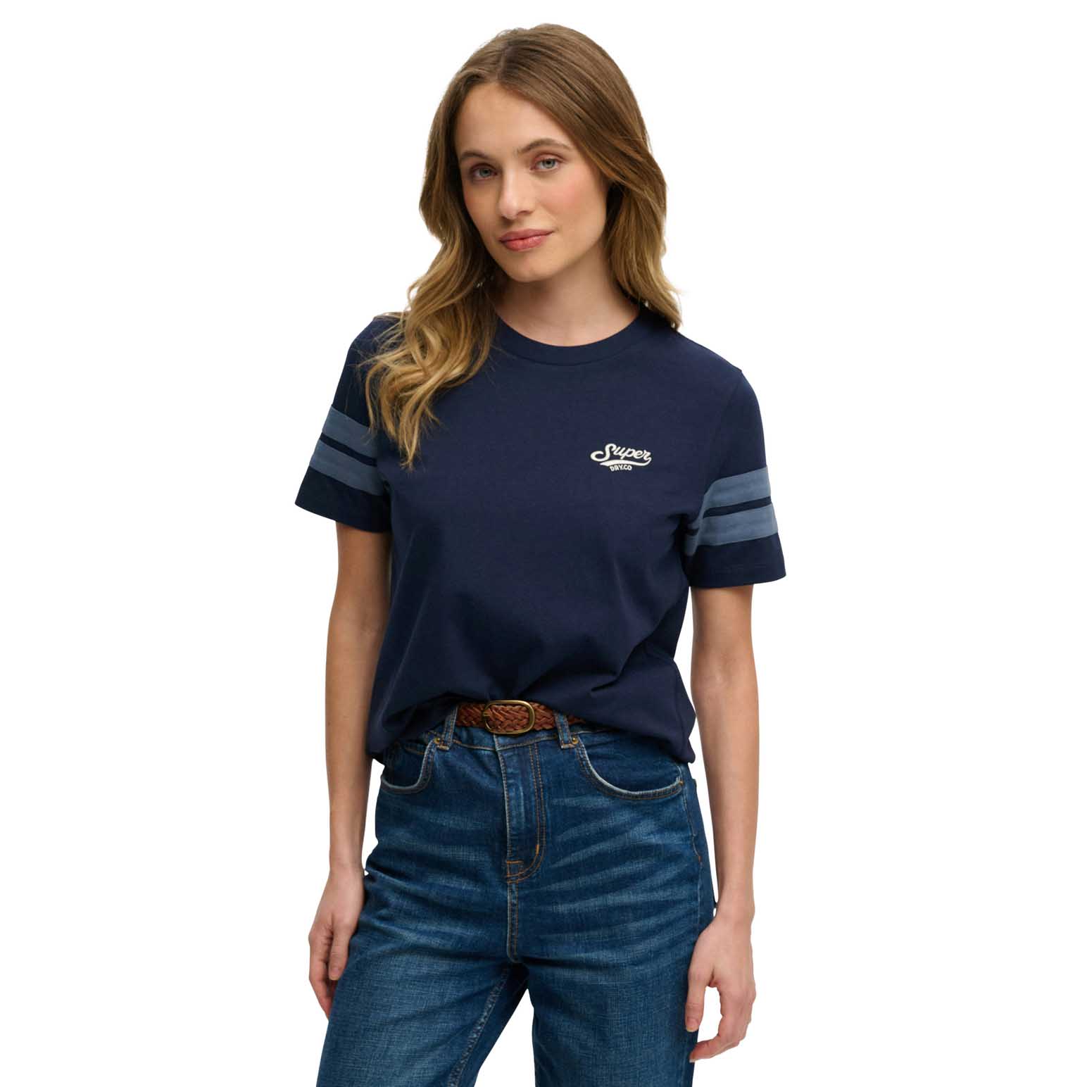 Superdry Varsity Stripe Script Tee